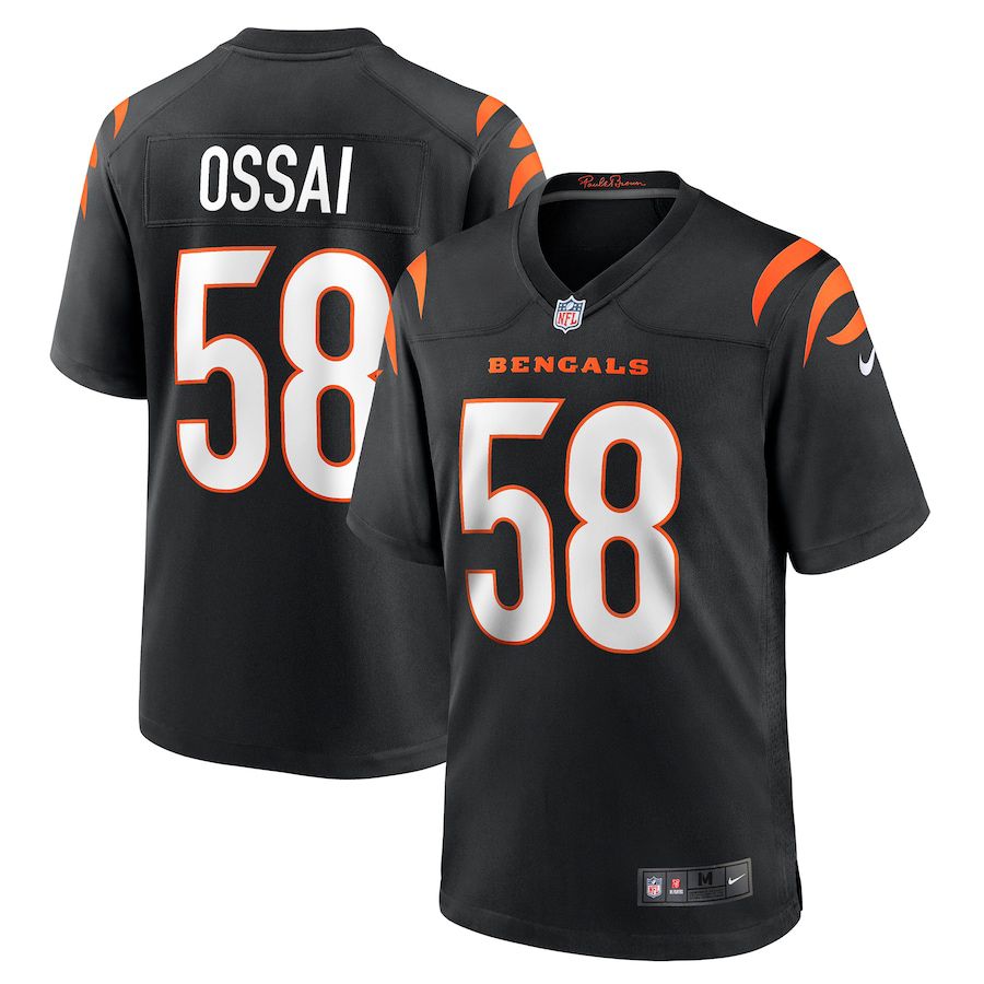 Men Cincinnati Bengals #58 Joseph Ossai Nike Black Game NFL Jersey->cincinnati bengals->NFL Jersey